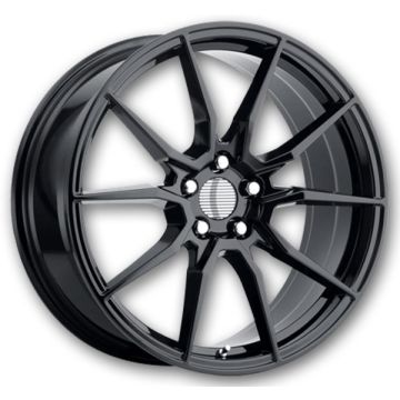 Performance Replicas Wheels PR193 17x9 Gloss Black 5x114.3 +24mm 70.7mm