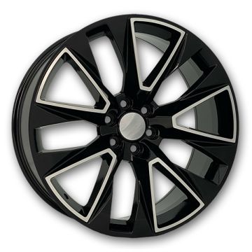 USA Replicas Wheels 2105 NEW LTZ 24x10 Gloss Black Machine Face 6x139.7 +31mm 78.1mm