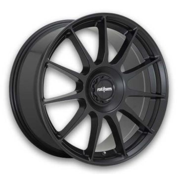 Rotiform Wheels DTM 17x8 Satin Black 5x112/5x120 +40mm 72.56mm