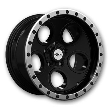 Toxic Off-Road Wheels Arsenal 18x9 Black with Machined Beadlock 5x127 -15mm 78.1mm