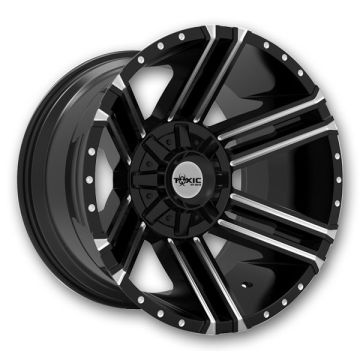 Toxic Off-Road Wheels Avenger 20x10 Gloss Black and Milled 8x165.1 -25mm 125.2mm