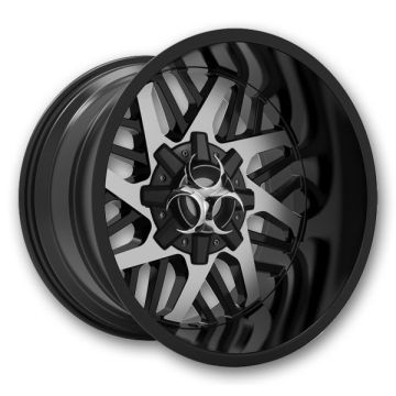 Toxic Off-Road Wheels LETHAL 20x9 Machined Black 8x170 0mm 125.2mm