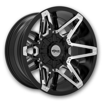 Toxic Off-Road Wheels SHOK 20x9 Black Milled 8x165.1 0mm 125.1mm