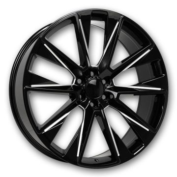 USA Replicas Wheels 2105 NEW LTZ 26x10 Gloss Black Milled 6x139.7 +31mm 78.1mm