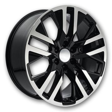 USA Replicas Wheels 2106 GMC FR96 CARBON PRO 24x10 Black Machine Face 6X139.7 +31mm 78.1mm