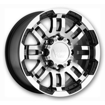 Vision Wheels 375 Warrior 18x7.5 Gloss Black Machined Face 5x130 55mm 78.3mm
