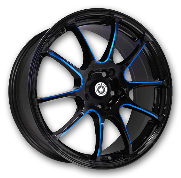 Gloss Black with Blue Spoke Accents