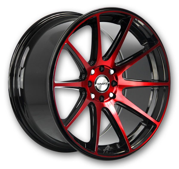 Gloss Black Candy Red Machined