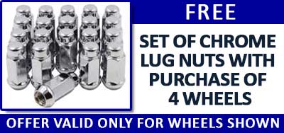 Free Lug Nuts on buying set of 4 wheels