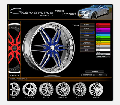 Giovanna Wheel Configurator